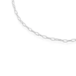 Colar curto em prata Hold Oval