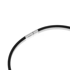 Colar em aço IP preto 4 mm Mesh Tube