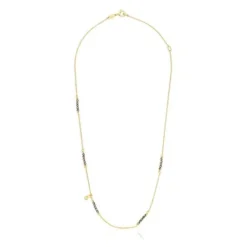 Colar em prata vermeil e pirite Bold Bear