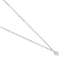 Colar Les Classiques cruz em Ouro branco com Diamantes