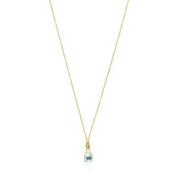 Colar Mini Ivette em Ouro com Topázio e Pérola