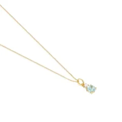 Colar Mini Ivette em Ouro com Topázio e Pérola