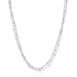 Colar triplo curto em prata TOUS Basics