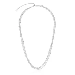 Colar triplo curto em prata TOUS Basics