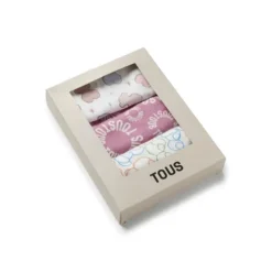 Conjunto de 3 mantilhas MMuse cor-de-rosa