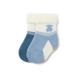 Conjunto de 2 pares de peúgas de bebé SSocks azul