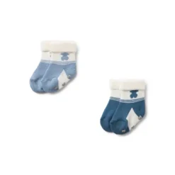 Conjunto de 2 pares de peúgas de bebé SSocks azul