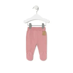 Conjunto de malha de bebé Tricot logótipo TOUS cor-de-rosa