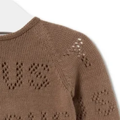 Conjunto de malha de bebé Tricot logótipo TOUS bege