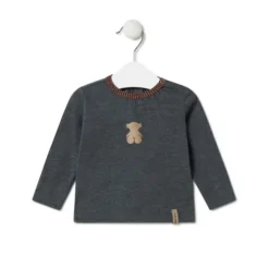 Conjunto de menina às riscas e liso Black cor-de-laranja