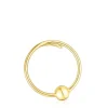 Earcuff círculo Plump em prata vermeil