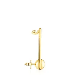 Earcuff círculo Plump em prata vermeil