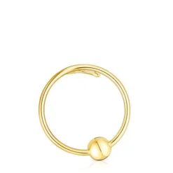 Earcuff círculo Plump em prata vermeil