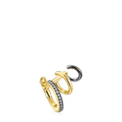 Earcuff Nocturne em Prata Vermeil e Diamantes
