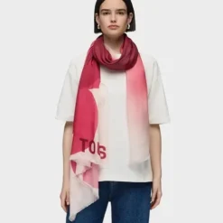 Foulard fúcsia TOUS Blurry Flower