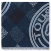 Foulard Kaos Mini Stamp em jacquard azul