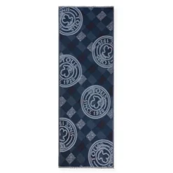 Foulard Kaos Mini Stamp em jacquard azul