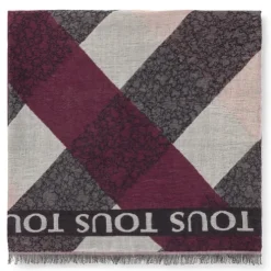 Foulard Kaos Mini Stripes em jacquard rosa
