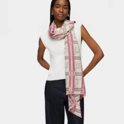 Foulard TOUS Legacy Jacquard bege e rosa