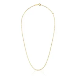 Gargantilha banhada a ouro de 18 K sobre prata com argolas ovais 50 cm TOUS Basics