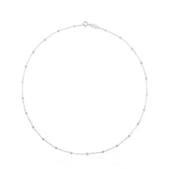 Gargantilha bolinhas em prata, 44 cm, TOUS Chain