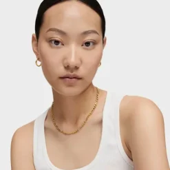 Gargantilha mix barbada banhada a ouro de 18 K sobre prata TOUS Chain