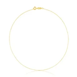 Gargantilha TOUS Chain em Ouro com argolas pequenas, 40 cm.
