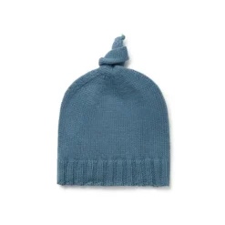 Gorro com nó de bebé Tricot azul