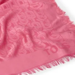 Lenço quadrado grande rosa TOUS MANIFESTO