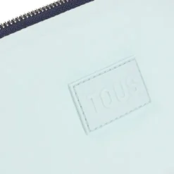 Mala Duffle pequena em pele azul-marinho TOUS Miranda
