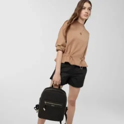 Mochila Brunock Chain em Lona na cor preta