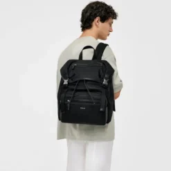 Mochila com aba New Berlin em Nylon preto