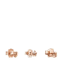 Pack de Brincos Motif em Prata Vermeil rosa com Espinélios