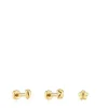 Pack de piercings de orelha em aço IP dourado Balloon
