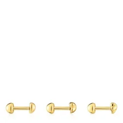 Pack de piercings de orelha em aço IP dourado Balloon