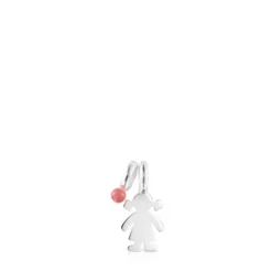 Pack de Pingentes Sweet Dolls menina em Prata e Rodocrosita
