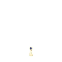 Piercing de orelha em ouro com iolita e motivo de coração Cool Joy