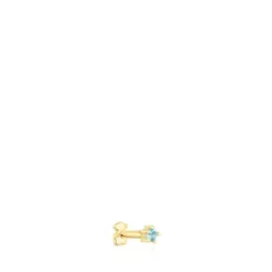 Piercing de orelha em ouro com topázio Cool Joy