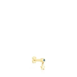 Piercing de orelha em ouro com topázio e motivo de estrela Cool Joy