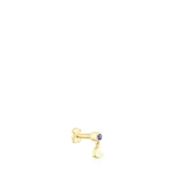 Piercing de orelha em ouro com iolita e motivo de coração Cool Joy