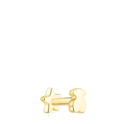 Piercing de orelha TOUS Basics com estrela em ouro