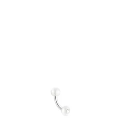 Piercing de orelha TOUS Pearl em aço e pérolas