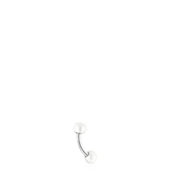 Piercing de orelha TOUS Pearl em aço e pérolas