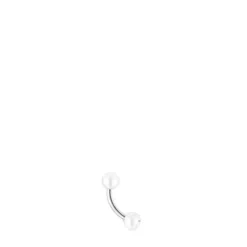 Piercing de orelha TOUS Pearl em aço e pérolas