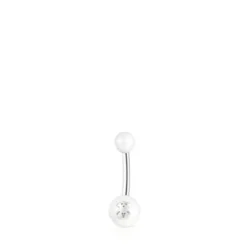 Piercing de umbigo TOUS Pearl em aço e pérolas