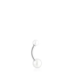 Piercing de umbigo TOUS Pearl em aço e pérolas