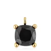 Pingente grande banhado a ouro de 18 K sobre prata e ónix Color Black