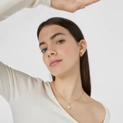 Pingente Leão em prata vermeil com madrepérola e topázios TOUS Horoscope