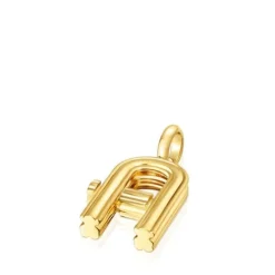 Pingente médio letra A banhado a ouro de 18 K sobre prata TOUS Alphabet