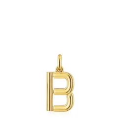 Pingente médio letra B banhado a ouro de 18 K sobre prata TOUS Alphabet